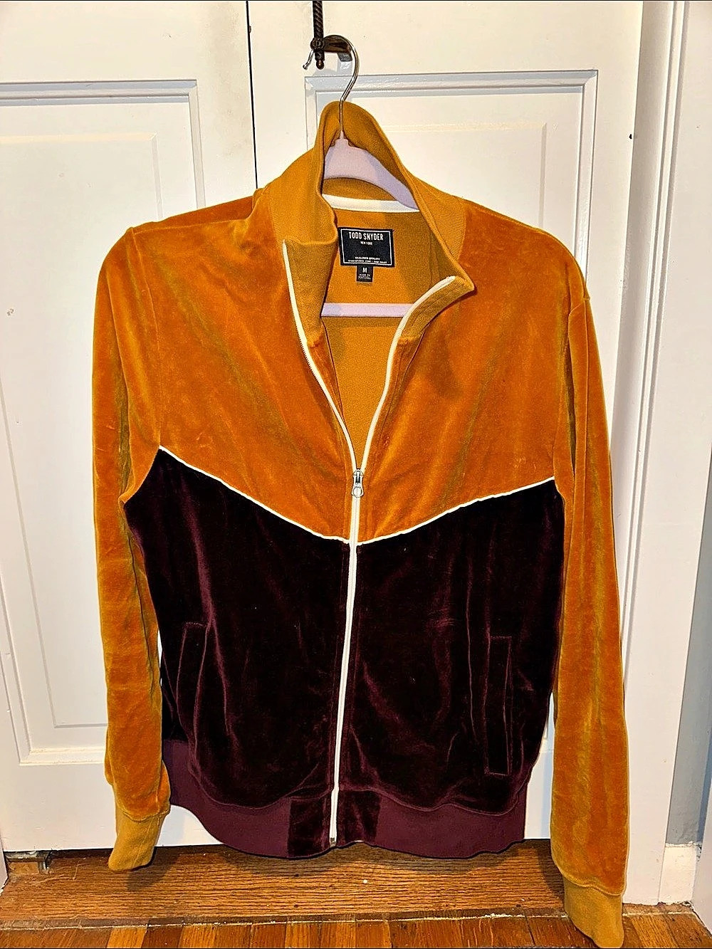 Todd Snyder velour Retro style zip up